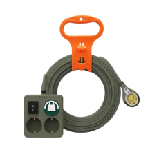 러그박스 미니사각 3구  20M 카키